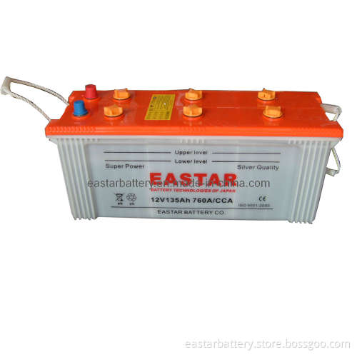 N135 JIS Standard Car Battery 12V 135ah